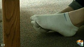 i love these dirty socks hidden under sneakers in candid shots