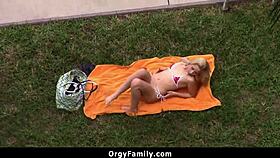 Step bro gets caught sneaking on his sister in a taboo moment