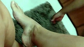 corno watches his wife get muff dived and fucked by another macho in homemade dripping sex