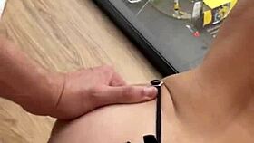 Hard anal and massive creampie with petite 18+ latina lingerie model - pov vertical sex