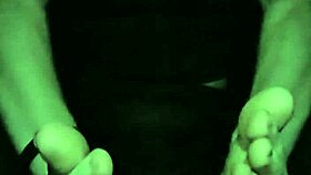 post workout footrub with toes and fingering