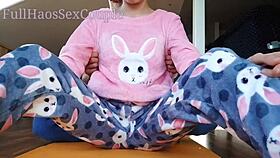 Hey, stepdaddy's teasing that petite asian teen's small tits and making her masturbate