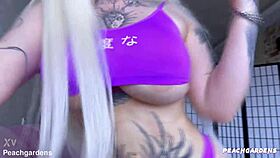 Handjob from step sister with big tits during a close up massage.