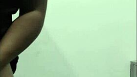 Filipina girlfriend's video call sex with roommate in bedroom