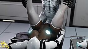 huge ass female robot gets plowed by hung alien in part 1