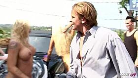 Big Boobs Milf Candy Manson Seduced to Outdoor Fuck by Huge Cock Boss