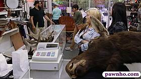 Watch Out! Couple Lesbians Get Pounded By Pawn Keeper In Hidden Storage