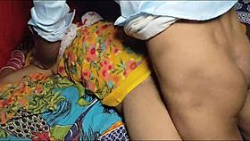 Desi village wife in yellow saree gets drilled hard in raw sex video.