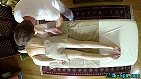 Sexy brunette teen massaged on hidden cam, wow!