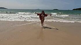 Feeling the intense pleasure of a group orgy on the deserted beach with submissive brazilian girls