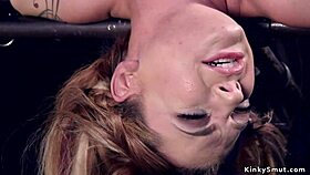 Submissive Whipped and Caned While Bound in Devices