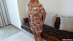 Foreigner pounds blonde Asian booty