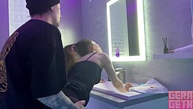 Gerageyn has sex with stranger in public toilet for huge creampie