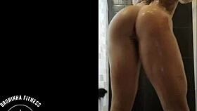 I love watching that redhead shave her wet pussy smooth in the shower