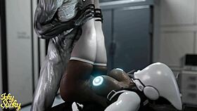 huge ass female robot gets plowed by hung alien in part 1