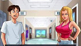 Big Tits Clash with Monster Cock in Summertime Saga Adventure