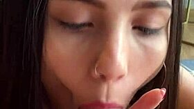 Hard anal and massive creampie with petite 18+ latina lingerie model - pov vertical sex