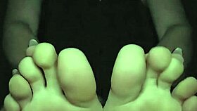 post workout footrub with toes and fingering