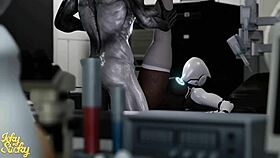 huge ass female robot gets plowed by hung alien in part 1
