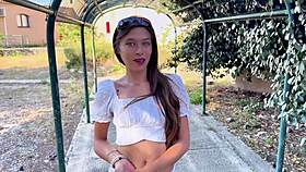 Young french skinny beauty with small tits gets naughty 😏