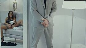 The busty russian beauty liya silver gets fucked in her tight shaved pussy.