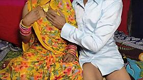 Desi village wife in yellow saree gets drilled hard in raw sex video.