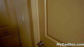 Teen masters blowjob skills under step dad's naughty guidance. What a twisted lesson!