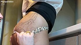 asian schoolgirl enjoys kitchen table encounter