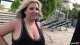 Blonde bbw seduces coach for intense cheating fuck