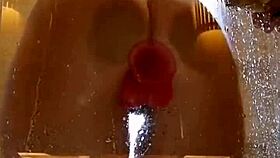 girl with juicy ass plays in shower with pink dick