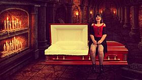 Granny Vampyra Finger Fucked & Pussy Bat Licked To Orgasm By Her Familiar