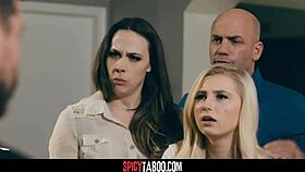 slutty step-daughter sucks boyfriend's cock in front of step-parents carolina sweets and chanel preston