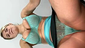 Above Camera Bouncing Boobs Panties Play And Fuck My Pussy By Glass Big Dildo