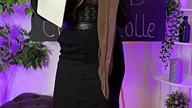 Wow! Sexy Milf in Coffee Nylon Stockings at Club