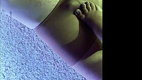 i make my husband wear my wet pantyhose while giving him a kinky footjob