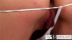 My18teen 18+s, check this teen fingering her tight pussy up close!