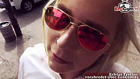 Public sex on date with German slut from Berlin POV