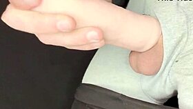 robbystrokes huge cumshot with foreskin extender backstage 😜