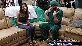 dr tampa performs the procedure on aria nicole backstage.