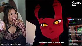 Exotiqfox solo masturbation in livestream highlights.