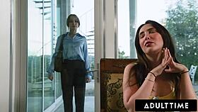 Bratty Jane Wilde gets disciplined by lesbian babysitter Lilly Bell with spanking, licking, and scissoring in this Adult Time scene.