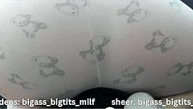 Teen in pajamas masturbates with toys showing camel toe