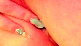 Horny BBW masturbates with toys in homemade rough session, craving hardcore action.