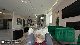 Vr bangers Aria Valencia & Angel Windell hot teen 18+ threesome pt1 hd porn lick pussy natural tits spanish cunilingus