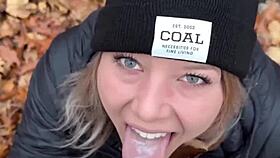 Caught Licking Ass in Snow with Multiple Cumshots