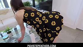 pov stepfather avoids punishment with petite curvy stepdaughter fionna frost in old and young scene