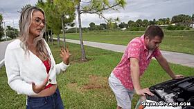 Nicky Rebel and Mandy Rhea share a passionate moment in their latest video