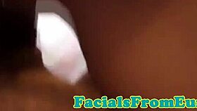 stunning small-titted amateurs receive facial after blowjob.