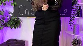 Wow! Sexy Milf in Coffee Nylon Stockings at Club