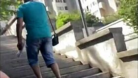 ki-sim got naked on street and fucked a guy